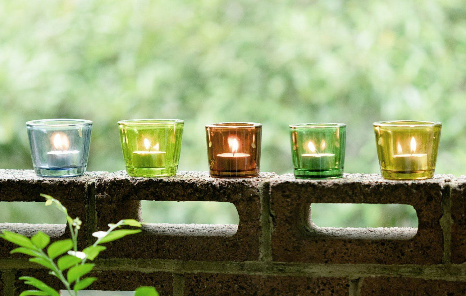 Elise Glass Candle Holders in Aqua - Buy 1 Get 1 Free Sale